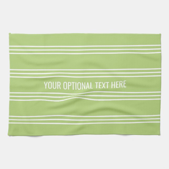 Lime Green Strips Küchentücher (Horizontal)