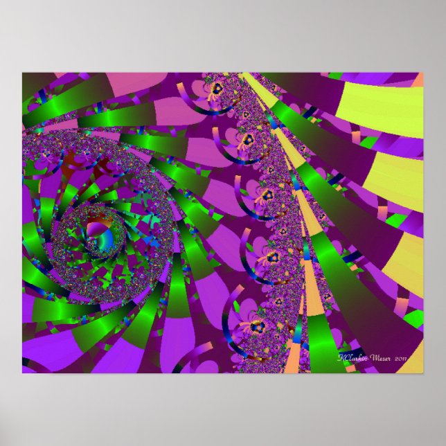 Lime Green Swirl Poster (Vorne)