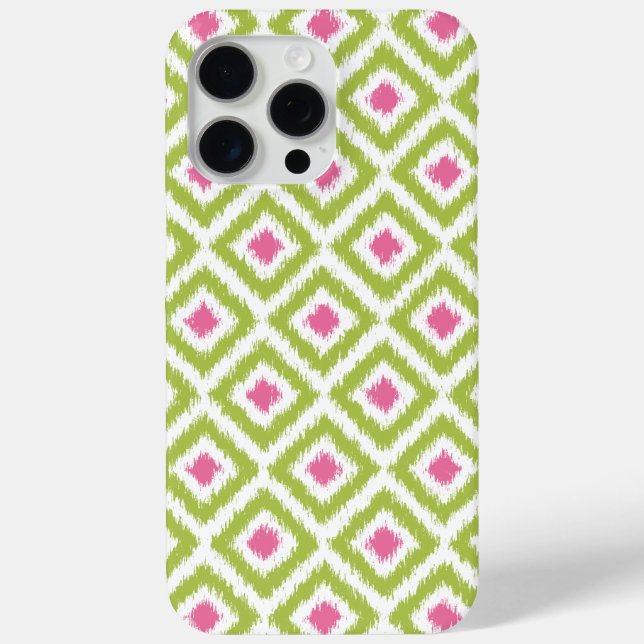Lime Green und Pink Diamond Ikat Muster title_seo2 (Rückseite)