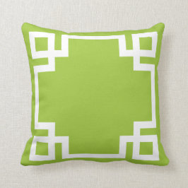 Lime Green White Kissen