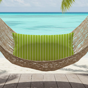 Lime Green White Summer Stripes im Freien Kissen Für Draußen