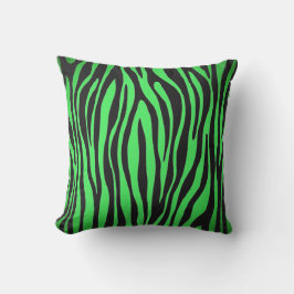 Lime Green Zebra Kissen