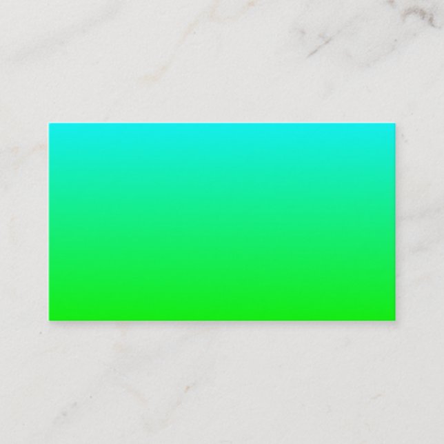 Lime Green zu Aqua Gradient Visitenkarte (Vorderseite)