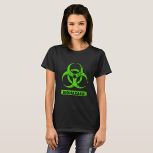 Lime Neon Grün Bio-Hazard-Chemikalien Grafik T-Shirt