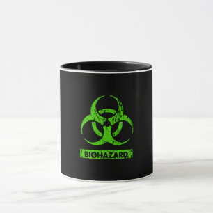 Lime Neon Grün Bio-Hazard-Chemikalien Grafik Tasse