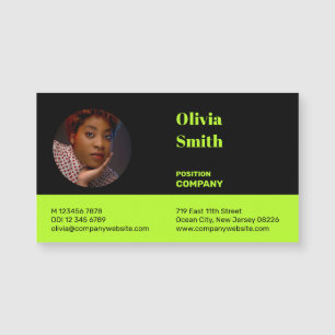 Lime Professional Entrepreneur Biz Card Magnet