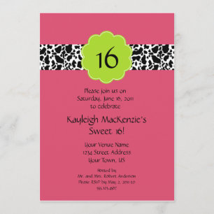 Lime rose Sucre noir 16 Invitation