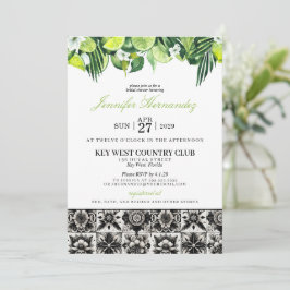 Lime Tile Bridal Shower  Invitation Einladung