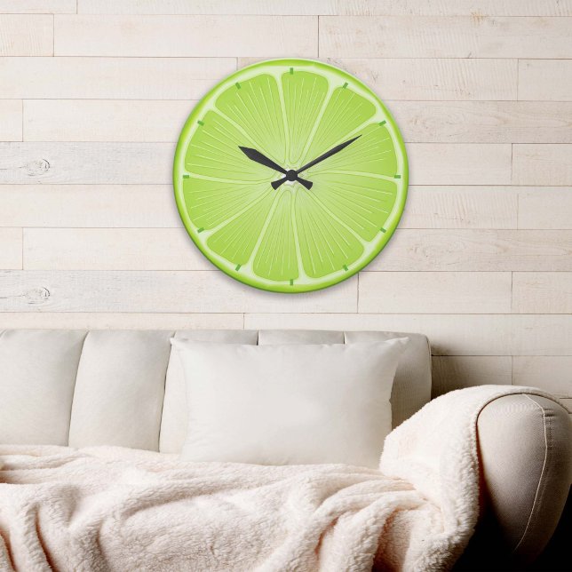 Lime Time Party Fun Uhr (Spruce up your space with our vibrant green Lime Time Clock from Zazzle! )
