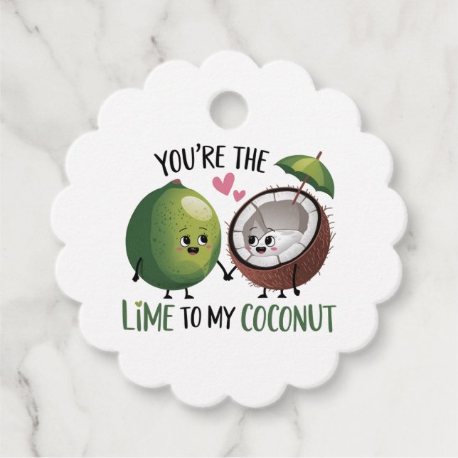 Lime to My Coconut Valentine Geschenkanhänger (Vorderseite)