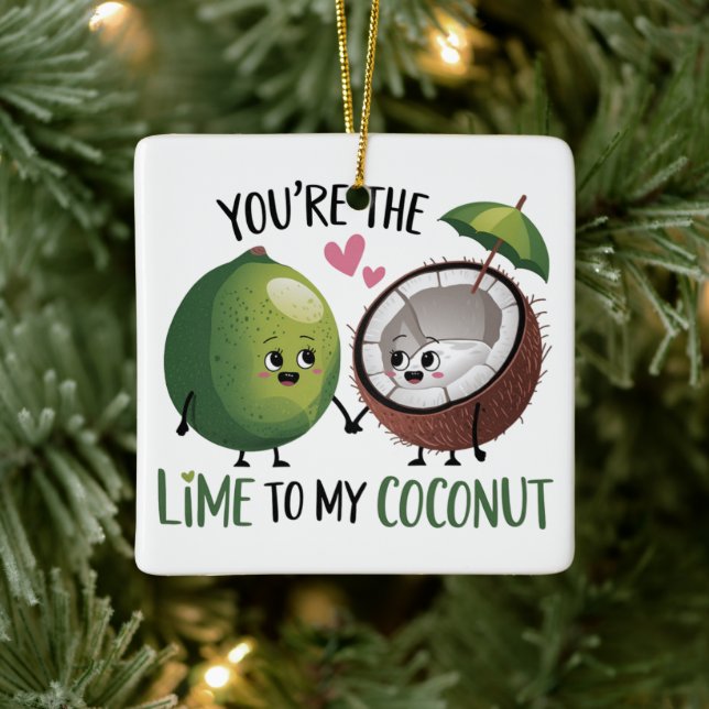 Lime to My Coconut Valentine Keramikornament (Baum)