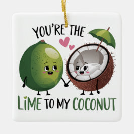 Lime to My Coconut Valentine Keramikornament