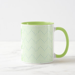 Lime- und Grün-Chevron-Muster-Punkte-Tassen Tasse