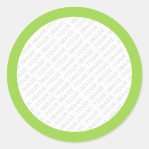 Lime vert bordure image personnalisée autocollants