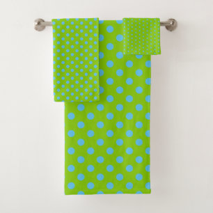 Lime vert et bleu clair Polka point