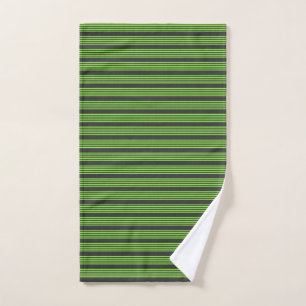 Lime vert et charbon de bois cinq bandes motif