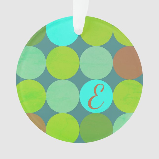Lime Vert Turquoise Turquoise & Rust Cercles Monog (devant)