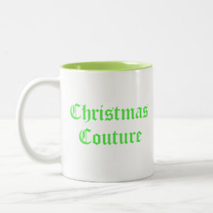 Limegrüne Weihnachtsmode Zweifarbige Tasse
