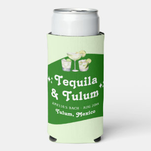 Limegrüner Zitrus Tequila & Tulum Junggesellinnena Selters Dosenkühler