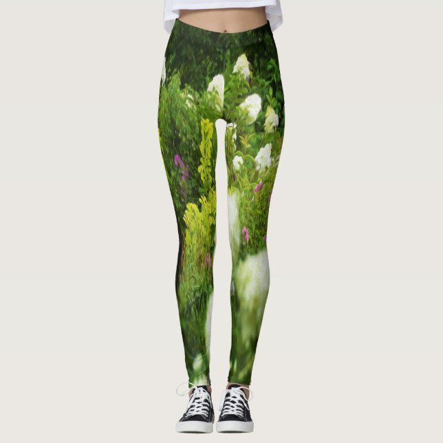 Limelight-Hydrangeas in meinem Rubio-Garten Leggings (Vorderseite)