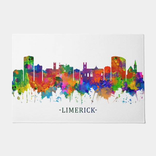 Limerick Ireland Skyline Fußmatte (Vorderseite)