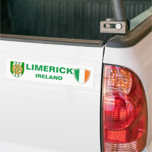 Limerick Irland Wappen und irische Flagge Autoaufkleber