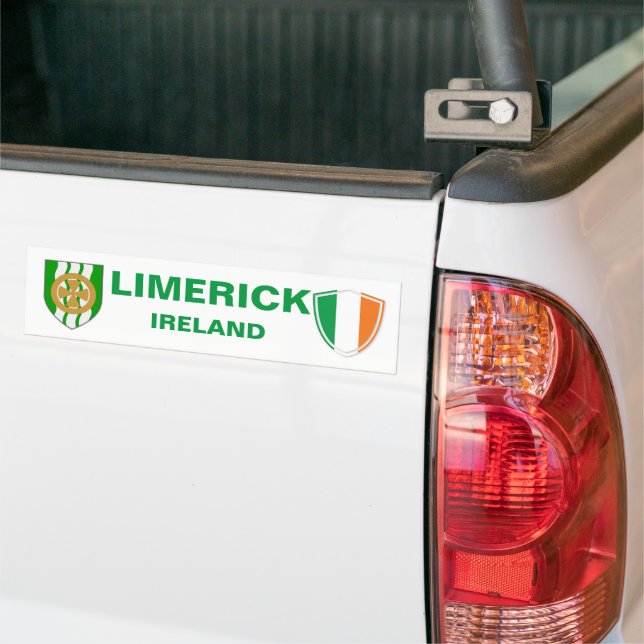 Limerick Irland Wappen und irische Flagge Autoaufkleber (Auf Lkw)
