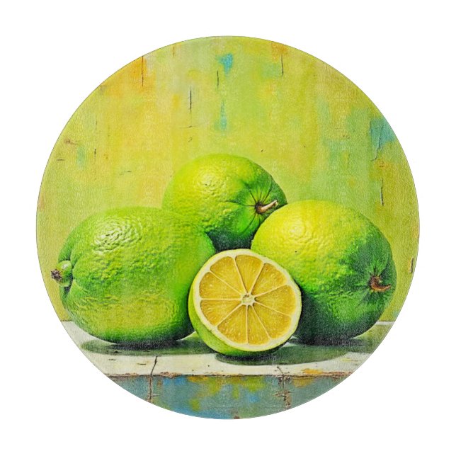 Limes helles Summer Pop Design Schneidebrett (Vorderseite)