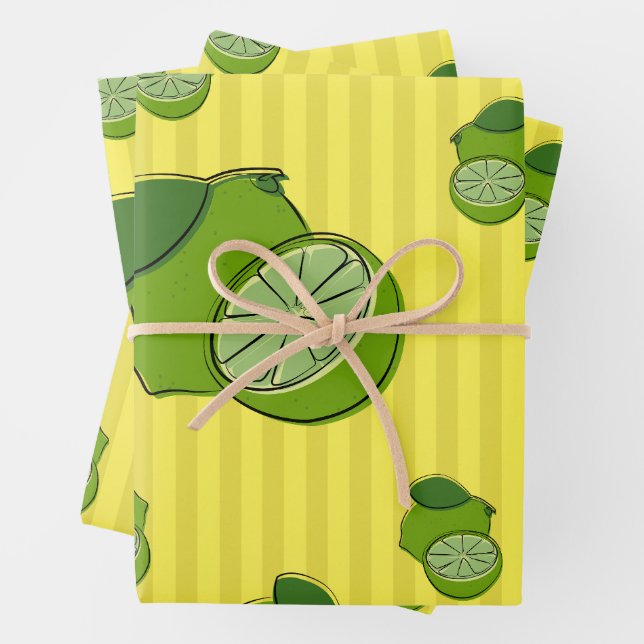Limes Illustration Geschenkpapier Set (Beispiel)
