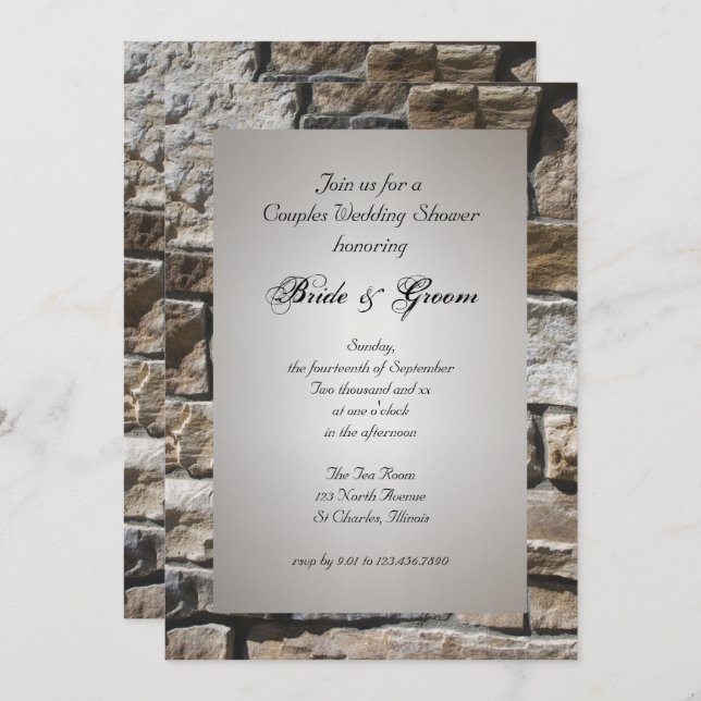 Limestones Couples Wedding shower Invitation (Devant / Derrière)