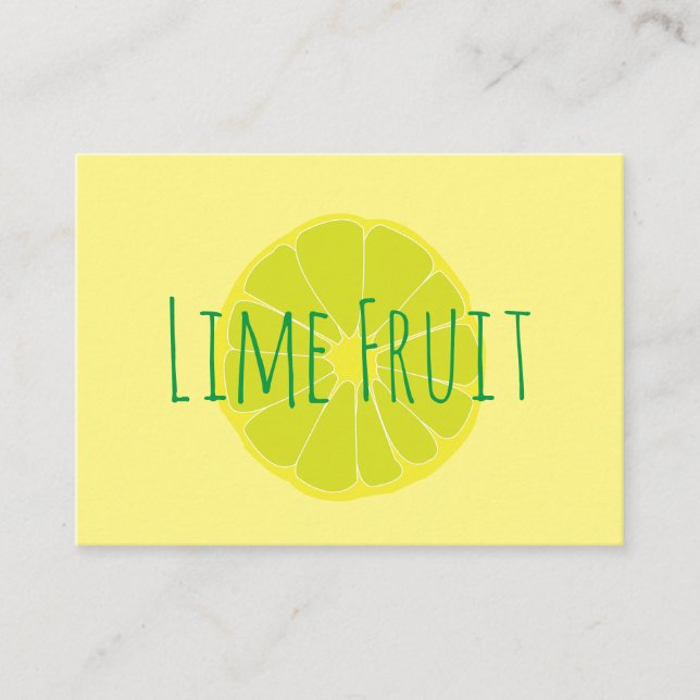 Limette Frucht Visitenkarte (Vorderseite)