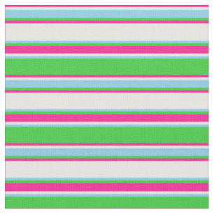 Limette Green, Sky Blue, Minze Cream & Deep Pink L Stoff
