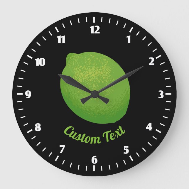 Limette Große Wanduhr (Vorderseite)
