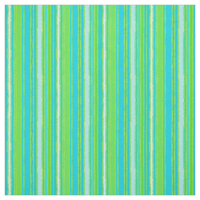 Limette Grünes Aqua Türkisblaues Muster Stoff (Muster)