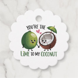 Limette zu meinem Kokosnuss-Valentinstag Geschenkanhänger