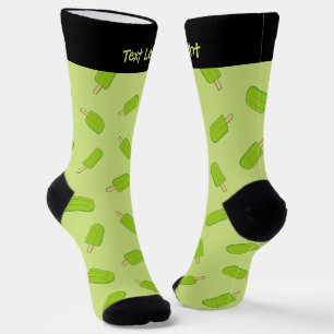 Limetten-Eis-Stick-Muster-Socken Socken