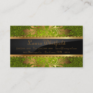 Limetten-Glitter-Pailletten-Disco-Glitz Visitenkar Visitenkarte