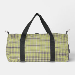 Limetten-Grün Karo Klassisches Muster Retro Duffle Bag