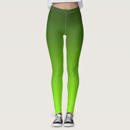 Limetten-Grün-Verlauf Frischer Ombre-Athletic-Yoga Leggings