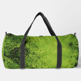 Limetten-Grüne Grunge mit schwarzen Akzenten Duffle Bag