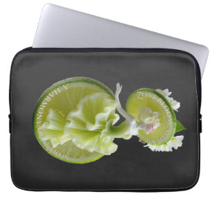 Limetten-Scheiben-Tänzer Kunst Langarm Laptopschutzhülle