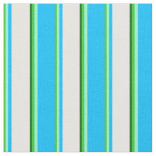 Limettengrün, Aquamarine, Blau, Weiß und Dunkelgrü Stoff