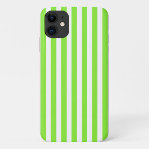 Limettengrüne und weiße Candy-Streifen Case-Mate iPhone Hülle
