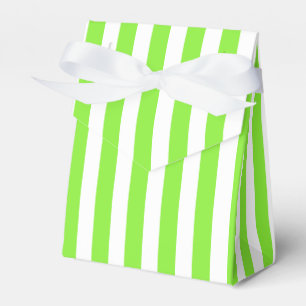 Limettengrüne und weiße Candy-Streifen Geschenkschachtel