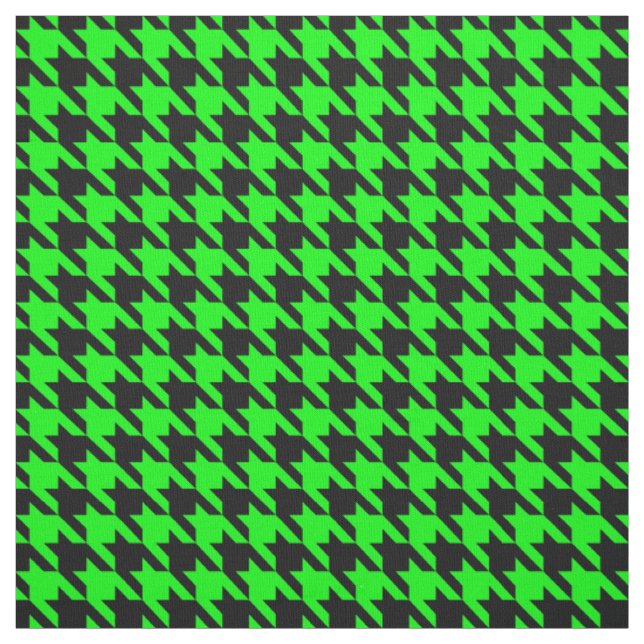 limettengrüner Houndstooth Stoff (Muster)