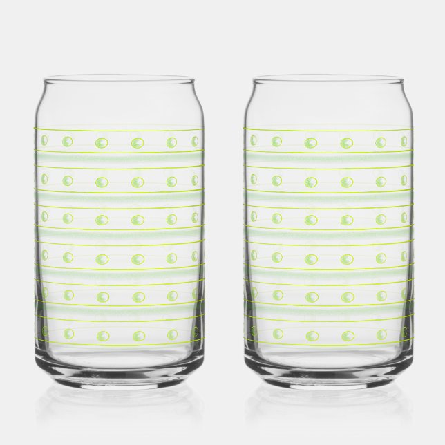 Limettengrünes Soda-Glas Dosenglas (Vorderseite)