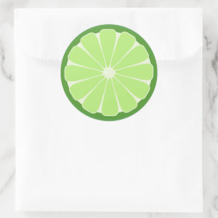 Limettenscheiben-Aufkleber Runder Aufkleber