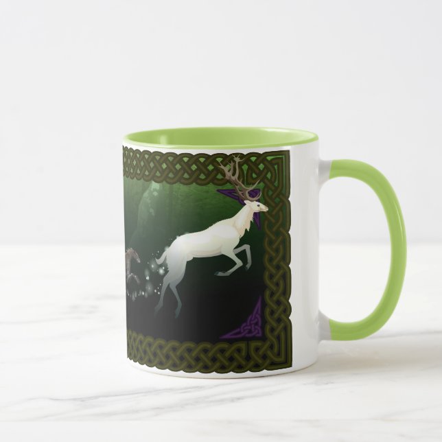 Limiers écossais et tasse blanche de mâle (Droite)