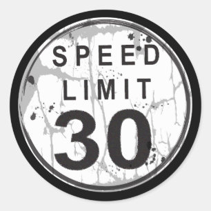 Limitation de vitesse autocollant sale de 30 M/H