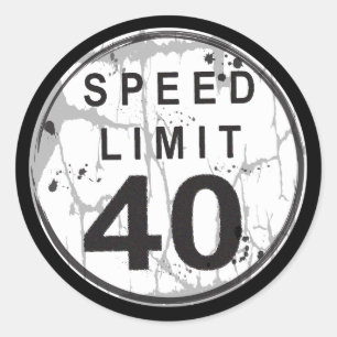 Limitation de vitesse autocollant sale de 40 M/H